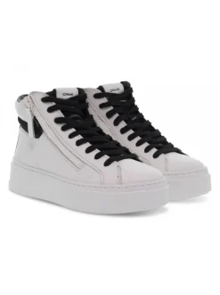 Crime London Sneakers Weightless Double Zip In White Leather^Women Sneakers