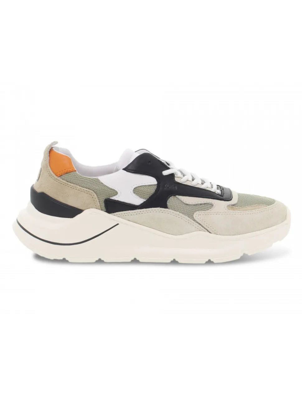 D.A.T.E. Sneakers Fuga Dragon Army In White Suede Leather^Men Sneakers
