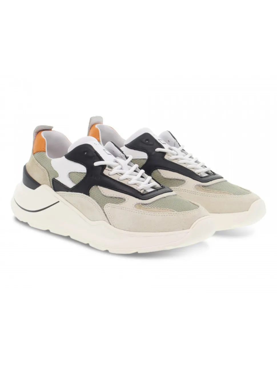 D.A.T.E. Sneakers Fuga Dragon Army In White Suede Leather^Men Sneakers