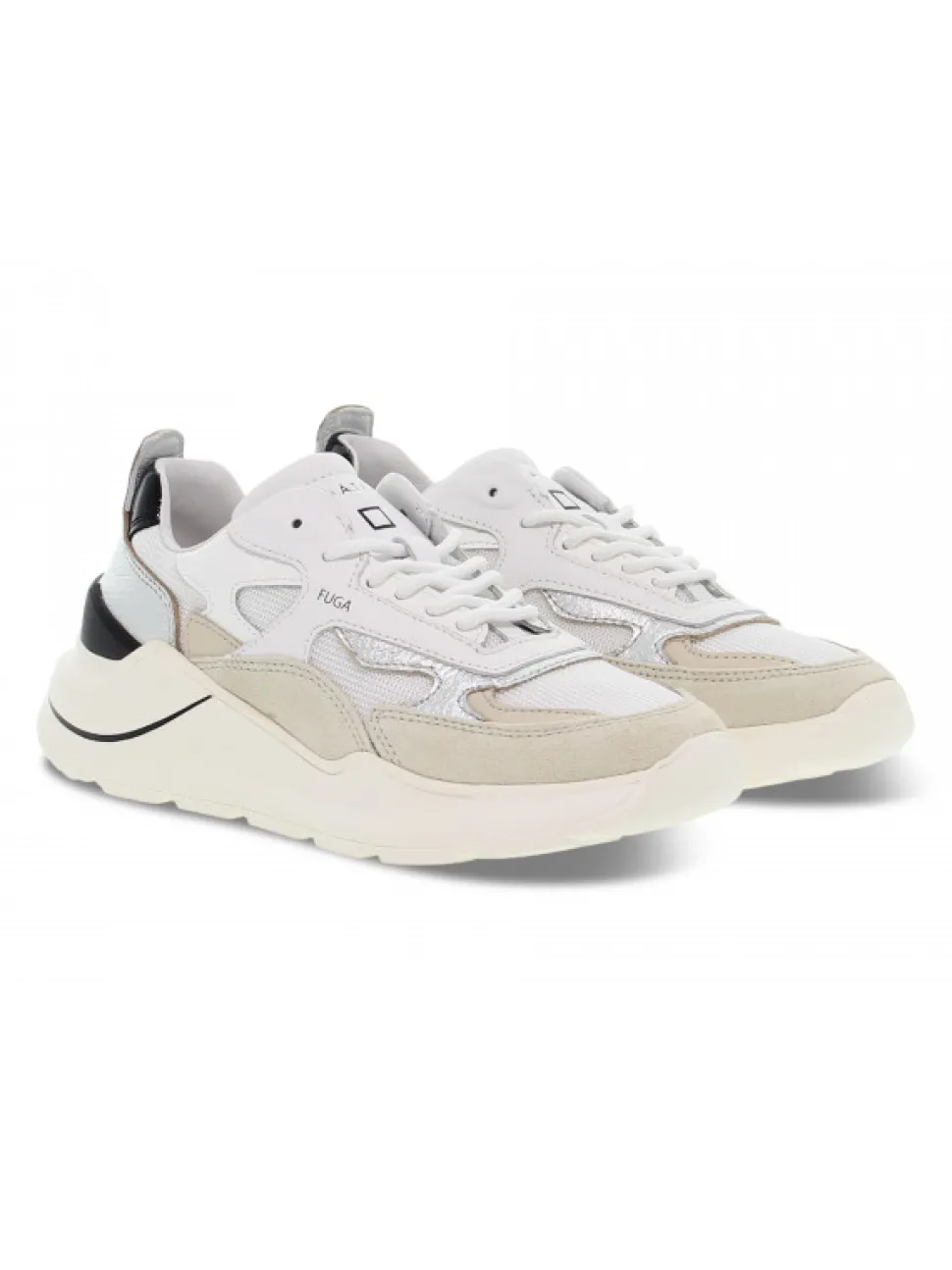 D.A.T.E. Sneakers Fuga Dragon White-Beige In White Leather^Women Sneakers