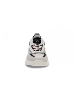 D.A.T.E. Sneakers Fuga Mesh In White Suede Leather^Men Sneakers