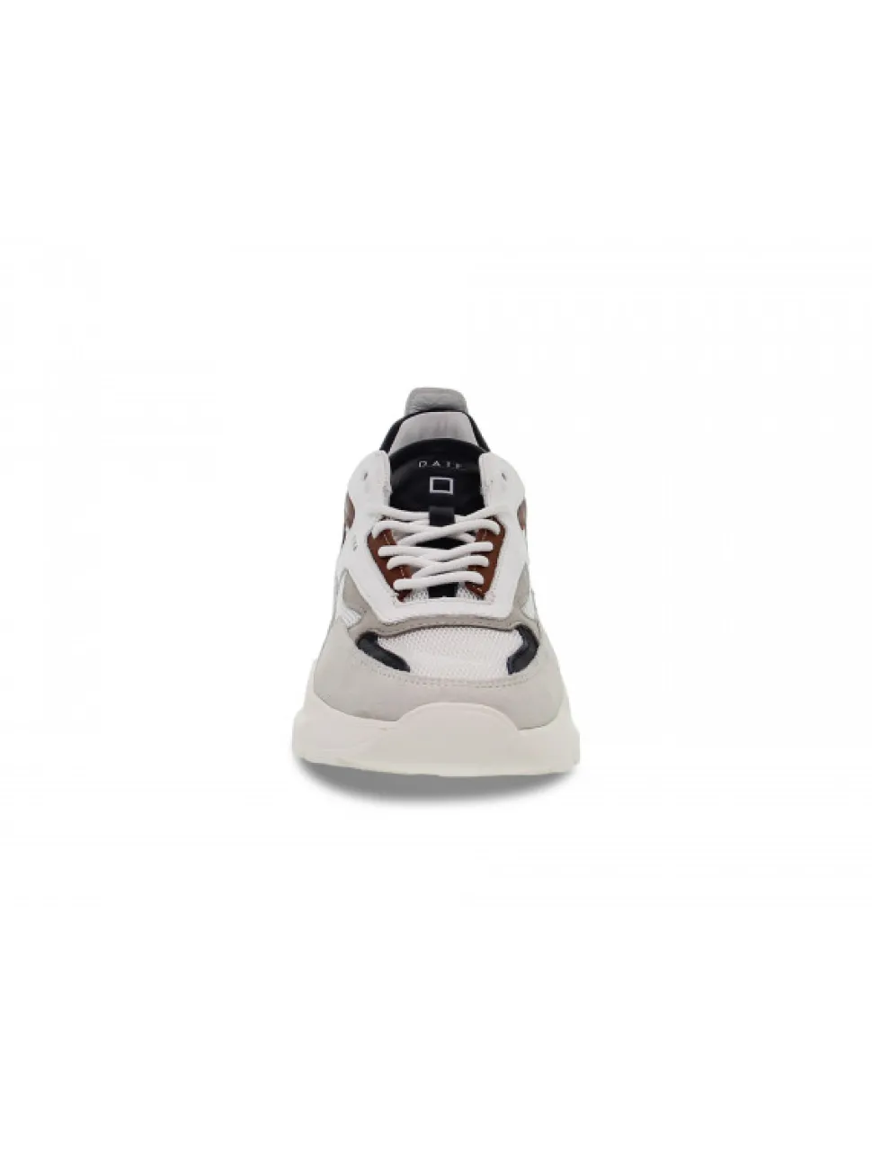 D.A.T.E. Sneakers Fuga Mesh In White Suede Leather^Men Sneakers