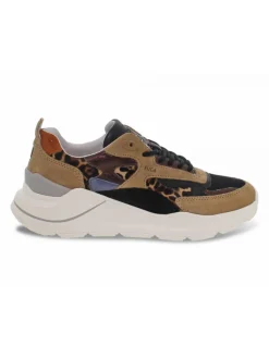 D.A.T.E. Sneakers Fuga Pony In Beige Suede Leather^Women Sneakers