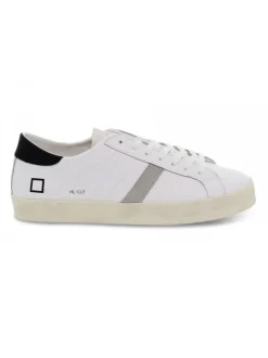 D.A.T.E. Sneakers Hill Low Calf White-Black In White Leather^Men Sneakers