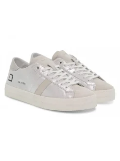 D.A.T.E. Sneakers Hill Low Stardust Silver In Silver Laminate^Women Sneakers