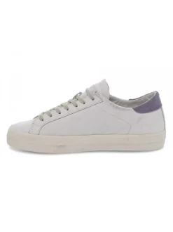 D.A.T.E. Sneakers Hill Low Vintage Calf White-Lavande In White Leather^Women Sneakers