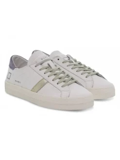D.A.T.E. Sneakers Hill Low Vintage Calf White-Lavande In White Leather^Women Sneakers