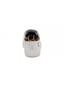 D.A.T.E. Sneakers Hill Low Vintage Calf White-Leopard In White Leather^Women Sneakers