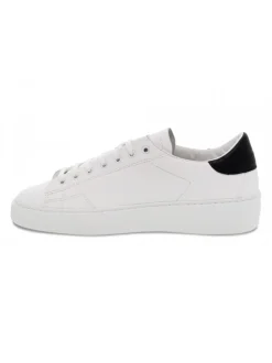 D.A.T.E. Sneakers Levante Calf White-Black In White Leather^Men Sneakers