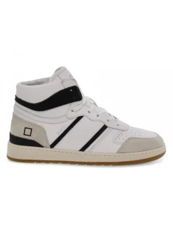 D.A.T.E. Sneakers Sport High Class White-Black In White Leather^Men Sneakers