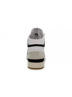 D.A.T.E. Sneakers Sport High Class White-Black In White Leather^Men Sneakers