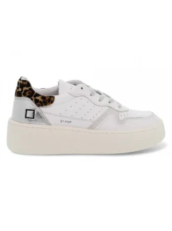 D.A.T.E. Sneakers Step Pop In White Leather^Women Sneakers