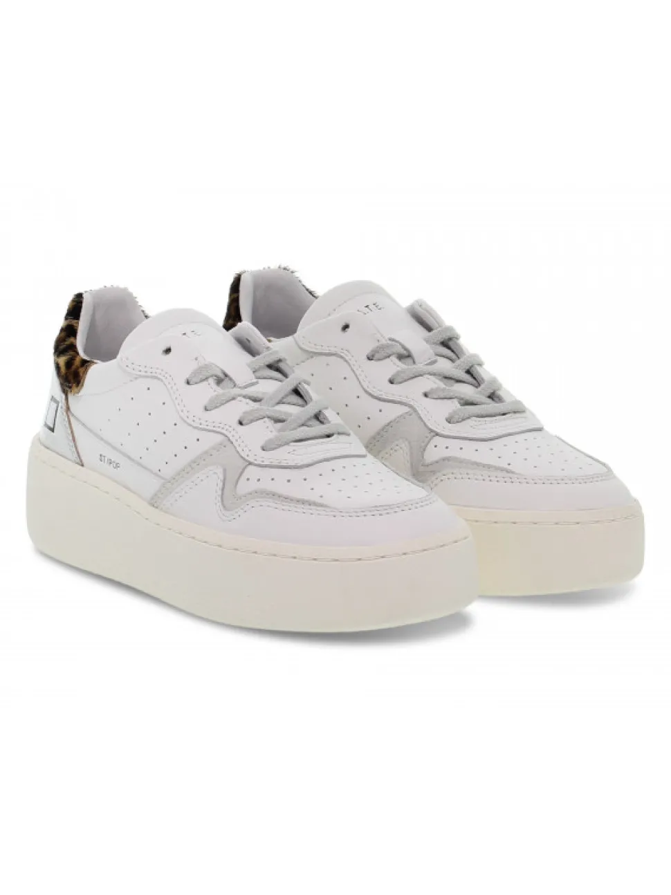 D.A.T.E. Sneakers Step Pop In White Leather^Women Sneakers