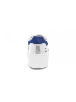 D.A.T.E. Sneakers Step Pop Laminated Silver In White Leather^Women Sneakers
