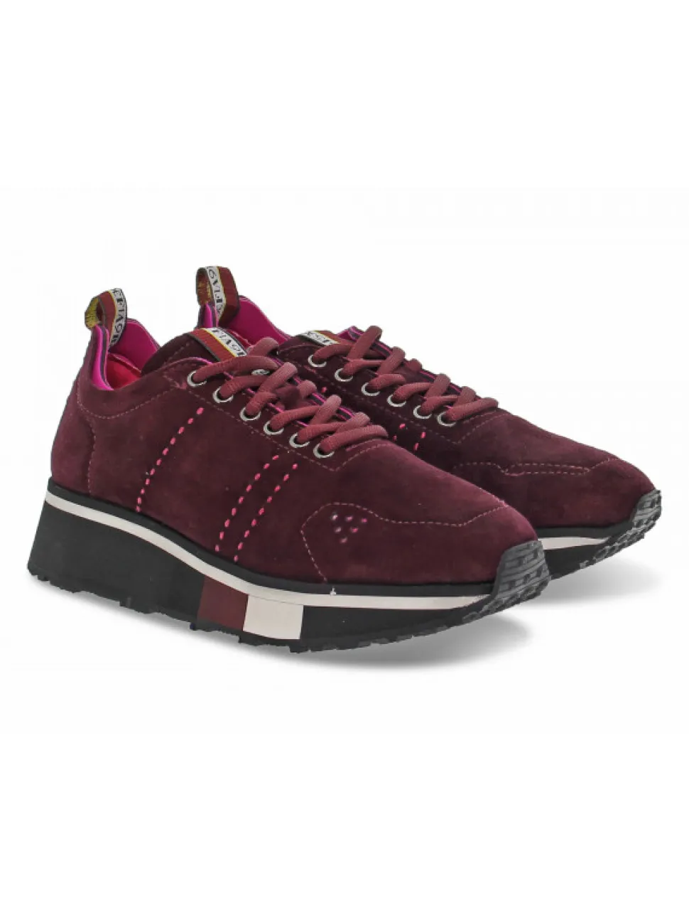 Fabi Sneakers In Bordeaux Suede Leather^Women Sneakers