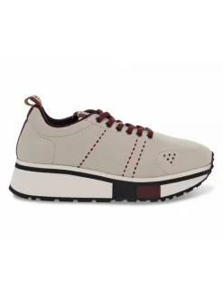 Fabi Sneakers In Cream Leather^Women Sneakers