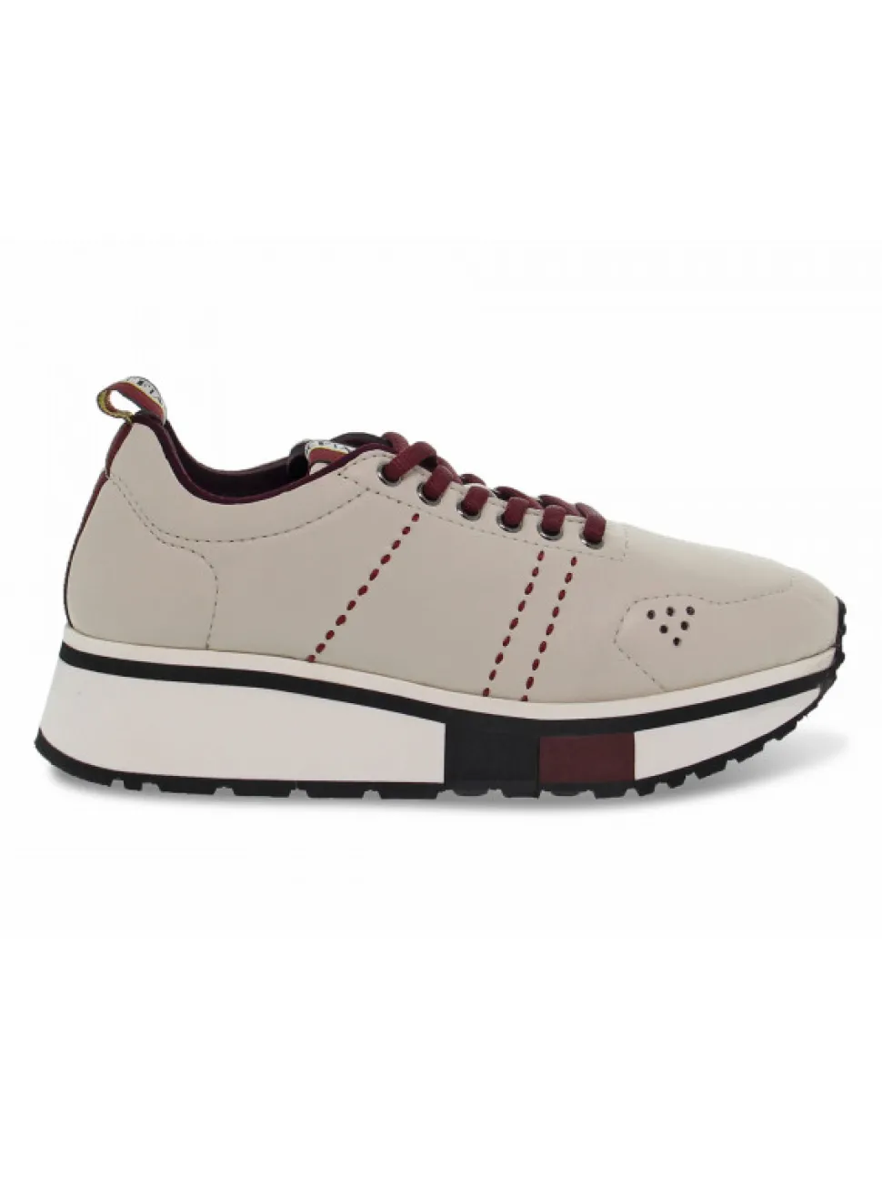 Fabi Sneakers In Cream Leather^Women Sneakers