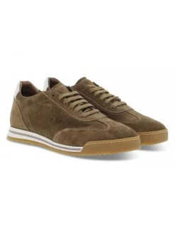 Guidi Calzature Sneakers Testoni Uomo In Tobacco Suede Leather^Men Sneakers