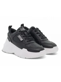Versace Jeans Couture Sneakers Jeans Couture Speedtrack In Black Leather^Women Sneakers