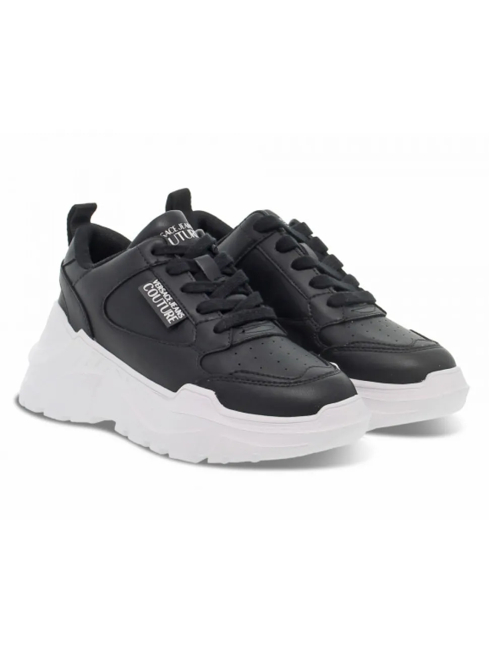 Versace Jeans Couture Sneakers Jeans Couture Speedtrack In Black Leather^Women Sneakers