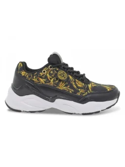 Versace Jeans Couture Sneakers Jeans Couture Wave In Black Nylon^Women Sneakers