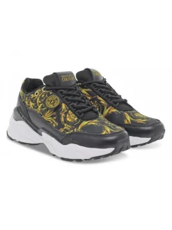 Versace Jeans Couture Sneakers Jeans Couture Wave In Black Nylon^Women Sneakers