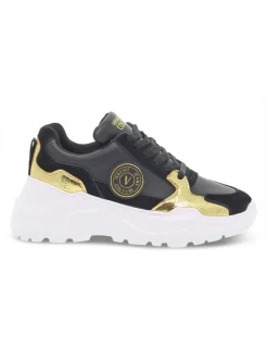 Versace Jeans Couture Sneakers Jeans Couture Speedtrack In Black Leather^Women Sneakers