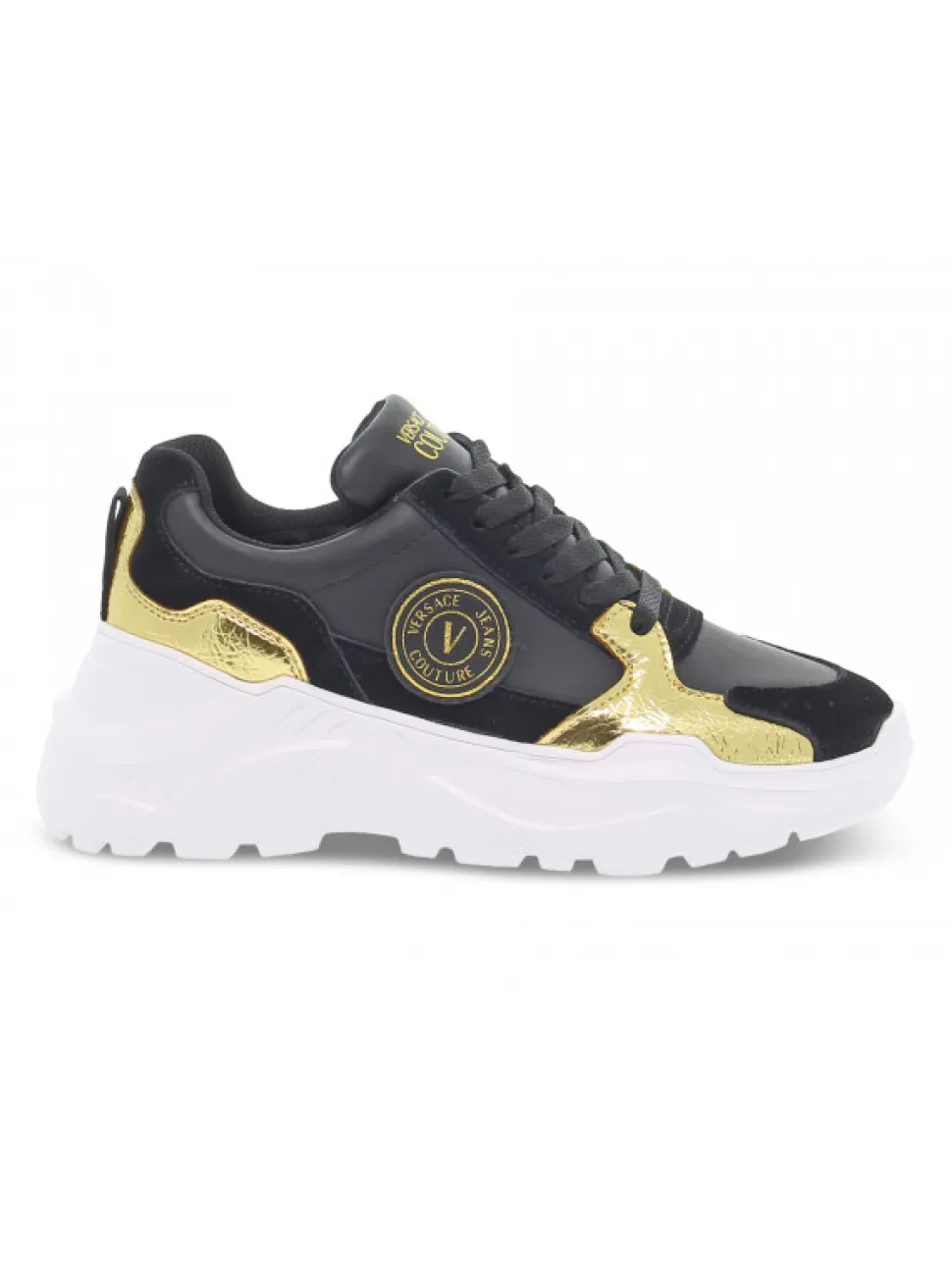 Versace Jeans Couture Sneakers Jeans Couture Speedtrack In Black Leather^Women Sneakers