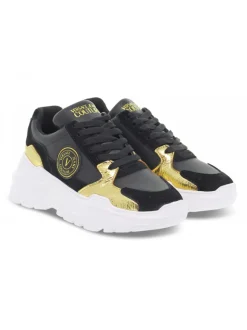 Versace Jeans Couture Sneakers Jeans Couture Speedtrack In Black Leather^Women Sneakers