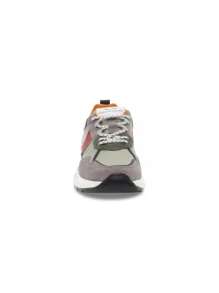 Voile Blanche Sneakers Club16 In Grey Suede Leather^Men Sneakers