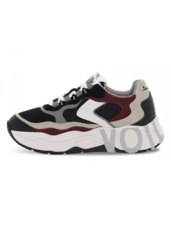 Voile Blanche Sneakers Club107 1A34 In Black Suede Leather^Women Sneakers