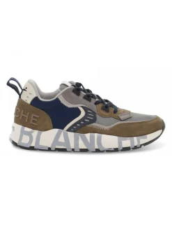 Voile Blanche Sneakers Club01 2D03 In Taupe Suede Leather^Men Sneakers