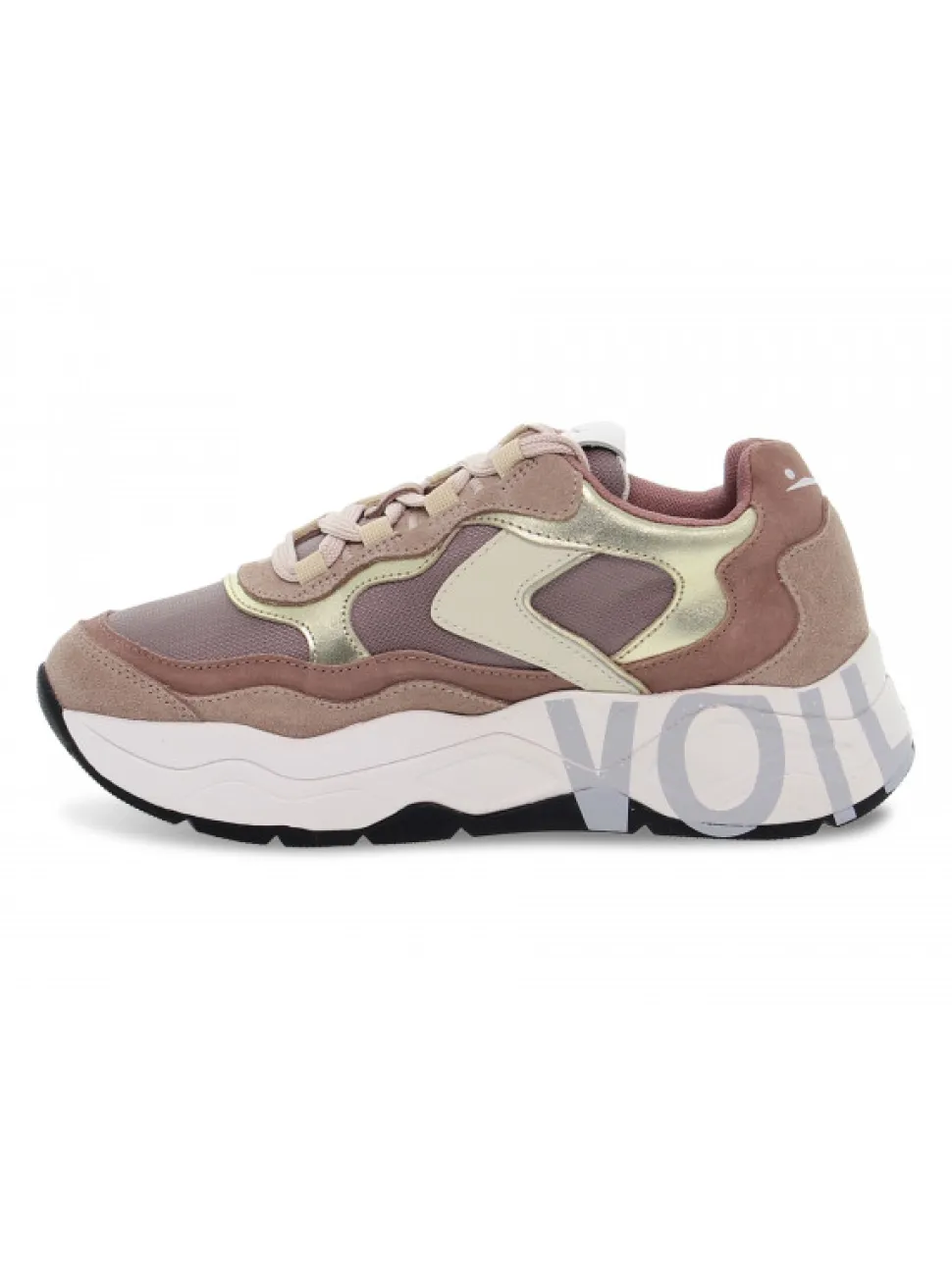 Voile Blanche Sneakers Club107 1H63 In Rose Suede Leather^Women Sneakers