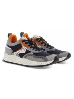 Voile Blanche Sneakers Club18 In Grey Suede Leather^Men Sneakers