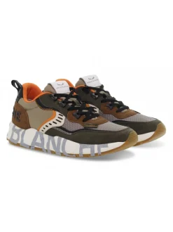 Voile Blanche Sneakers Club01 1F35 In Dark Green Suede Leather^Men Sneakers