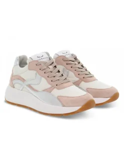 Voile Blanche Sneakers Flowee 02 In White Suede Leather^Women Sneakers