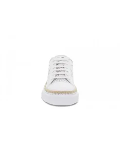 Voile Blanche Sneakers Maiorca Mesh In White Leather^Women Sneakers