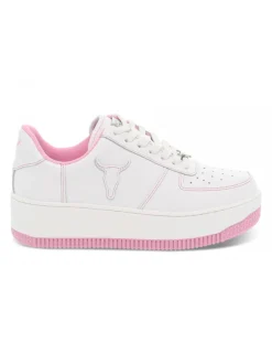 Windsor Smith Sneakers Rebound White Bubblegum In White Leather^Women Sneakers