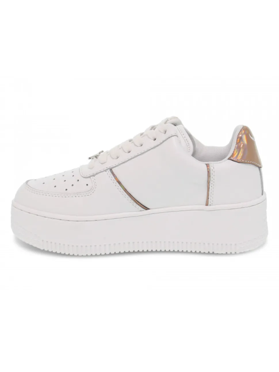 Windsor Smith Sneakers Rosy Brave White Rose Gold Holographic In White Leather^Women Sneakers