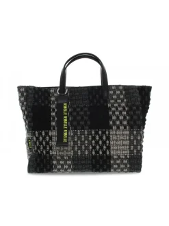 Rebelle Tote Bag Ashanti Shopping S Checked Wire In Black Fabric^Women Tote Bags