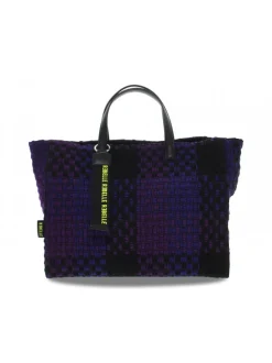 Rebelle Tote Bag Ashanti Shopping S Checked Wire In Violet Fabric^Women Tote Bags