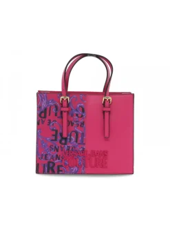 Versace Jeans Couture Tote Bag Jeans Couture Range P Sketch 11 Rock Cut In Fuchsia Saffiano^Women Tote Bags