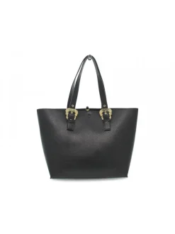 Versace Jeans Couture Tote Bag Jeans Couture Range F Sketch 9 Bags Grainy Buckle In Black Printed^Women Tote Bags