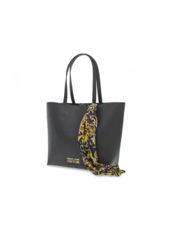 Versace Jeans Couture Tote Bag Jeans Couture Range A Sketch 14 In Black Saffiano^Women Tote Bags