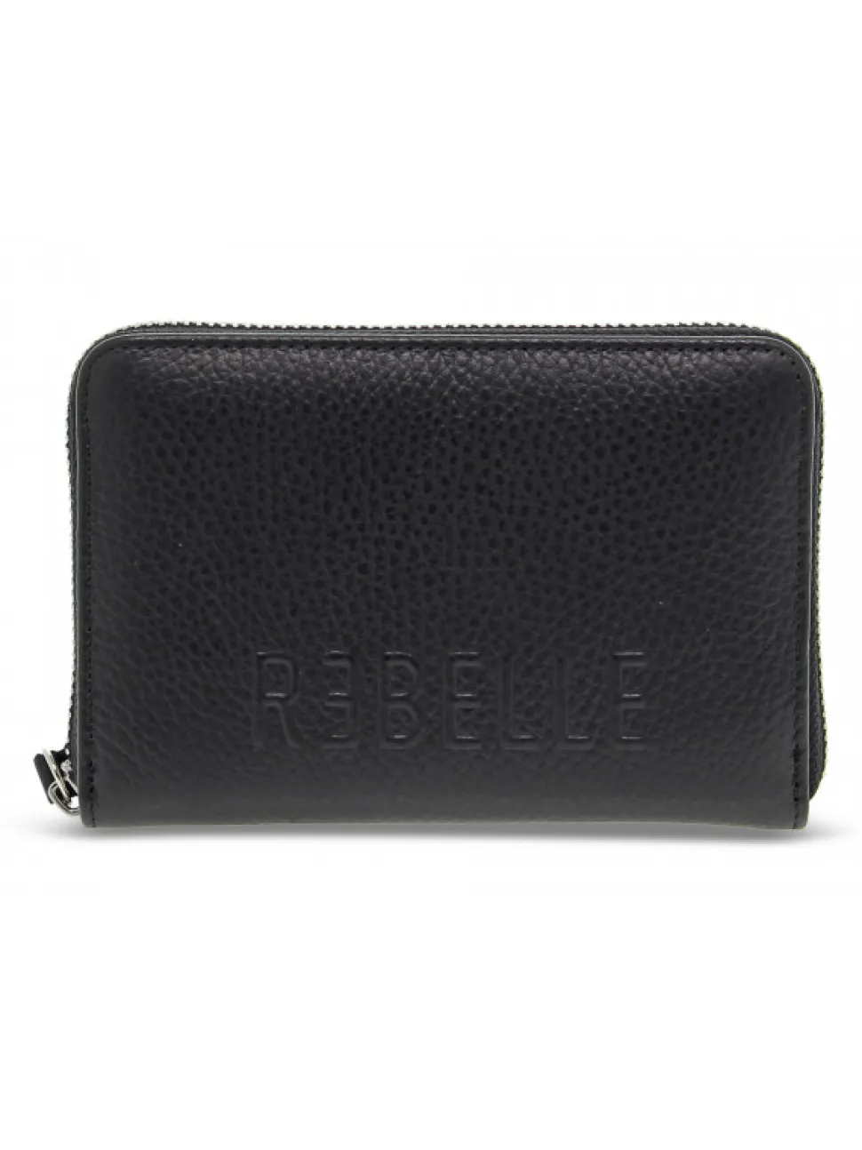 Rebelle Wallet Ziparoun M Dollaro Black In Black Leather^Women Wallets