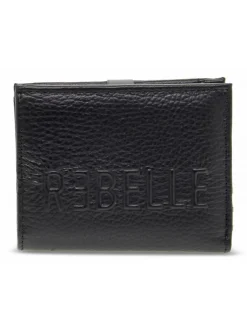 Rebelle Wallet Ziparoun S Dollaro Black In Black Leather^Women Wallets