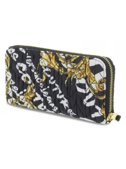 Versace Jeans Couture Wallet Jeans Couture Crunchy Bags Range O Sketch 10 Wallet Quilted In Black Nylon^Women Wallets