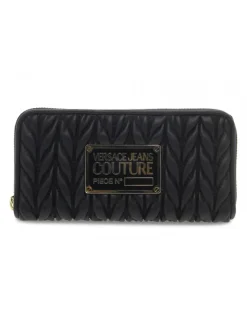 Versace Jeans Couture Wallet Jeans Couture Crunchy Bags Range O Sketch 10 Wallet Quilted In Black Faux Leather^Women Wallets